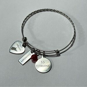 55 Strong West Virginia Teacher Strike Union Protest Braided Bangle Bracelet